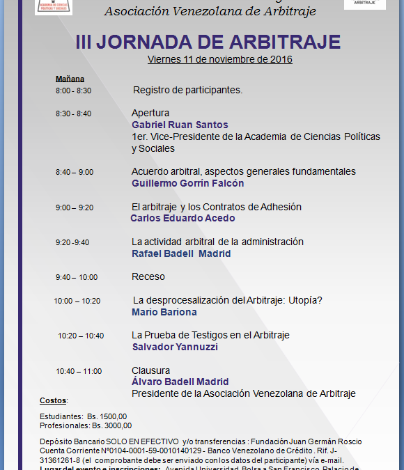III Jornada de Arbitraje