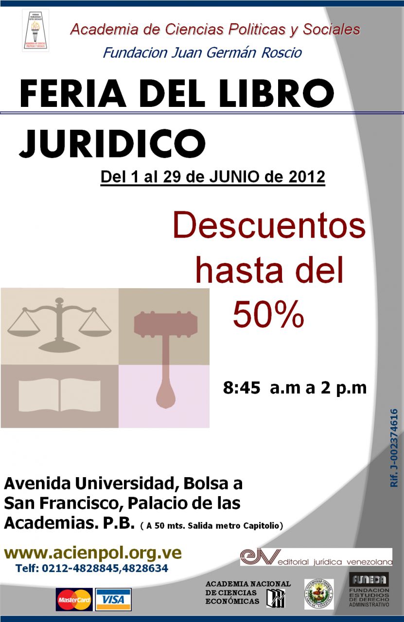 Feria del Libro Jurídico. del 1 al 29 de Junio