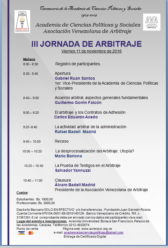 III Jornada de Arbitraje