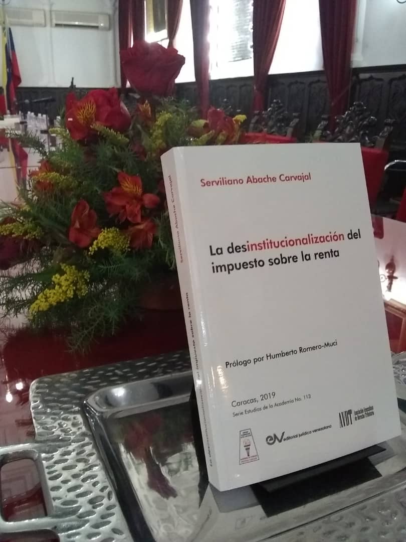 El 30 de octubre de 2019 se presentó la obra del Dr. Serviliano Abache Carvajal. La desinstitucionalización del impuesto sobre la renta.