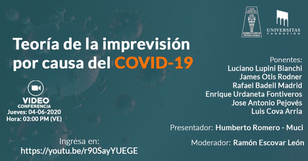 Videoconferencia: La aplicación de la teoría de la imprevisión por causa del COVID-19