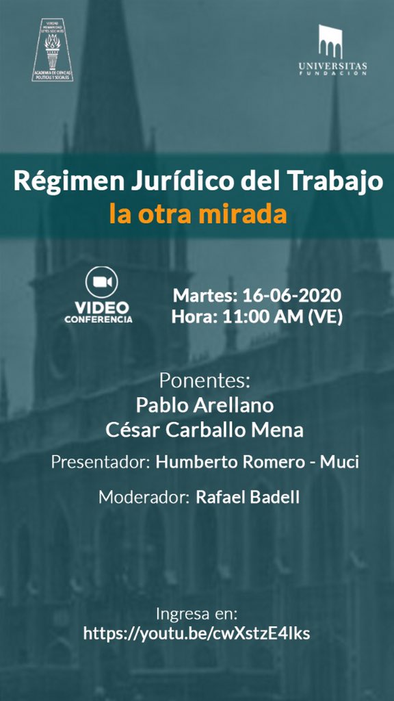 Videoconferencia: Régimen jurídico del trabajo: la otra mirada