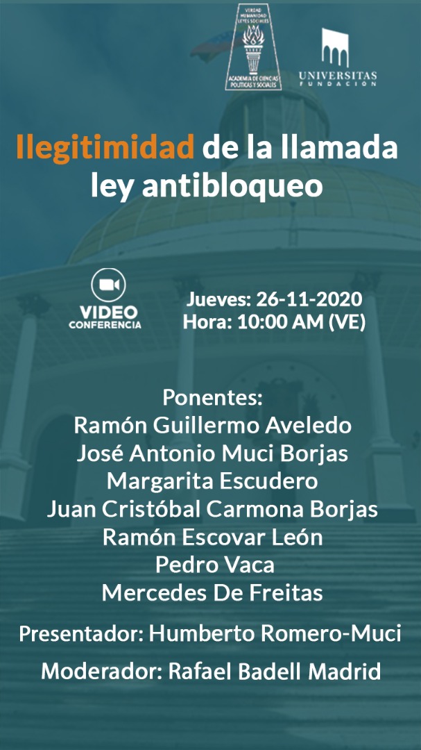 Videoconferencia Ilegitimidad de la llamada ley antibloqueo.