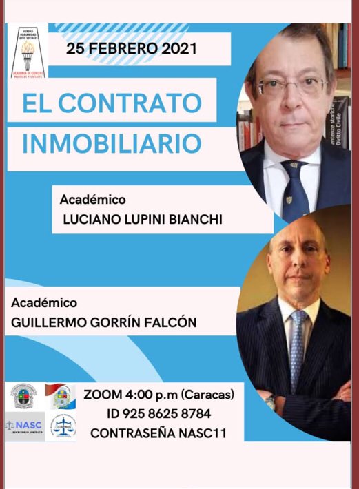 El contrato inmobiliario. Jueves, 25 de febrero de 2021. Hora: 4:00 p.m.