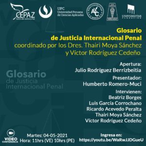 Presentación de la obra: Glosario de Justicia Internacional Penal.