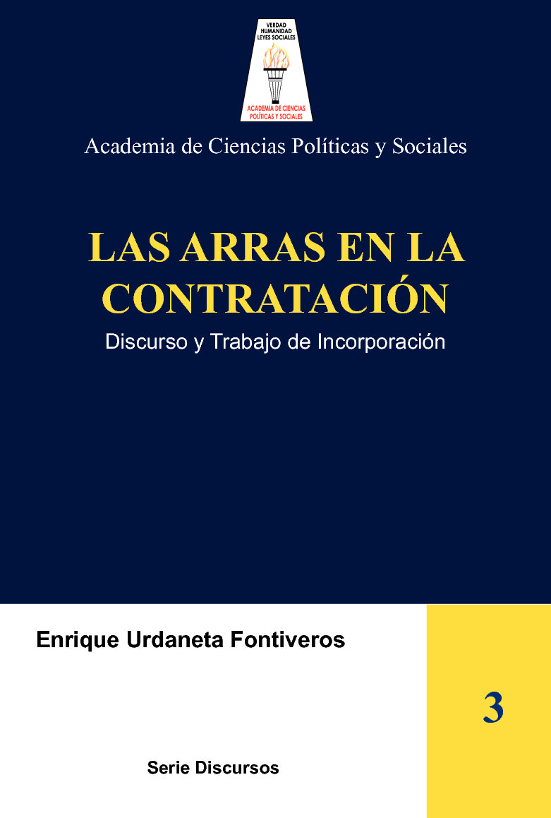 Las arras en la contratación. Autor: Enrique Urdaneta Fontiveros