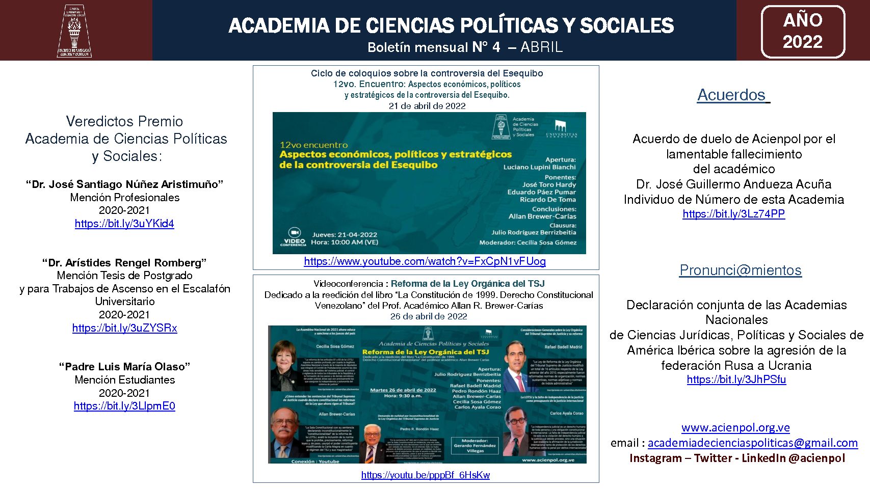 Boletín Digital Acienpol – abril 2022