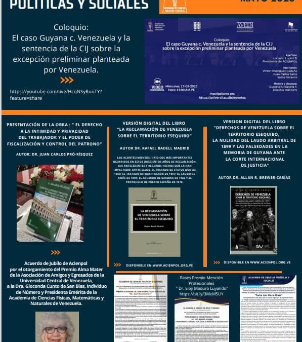 Boletín Digital Acienpol – mayo 2023