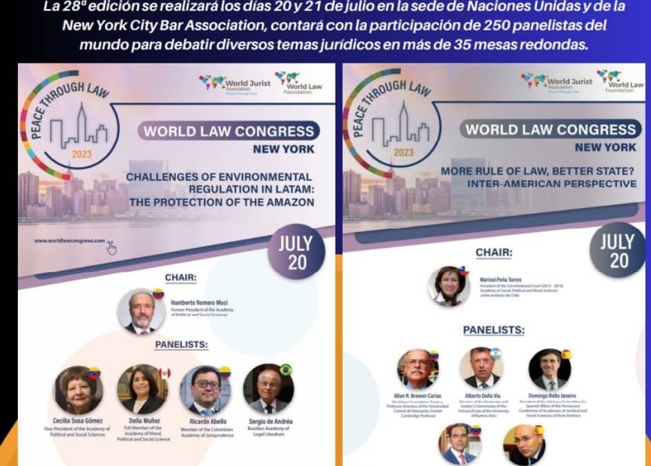 Nueva York se convertirá en la capital mundial del derecho con la celebración del World Law Congress 2023