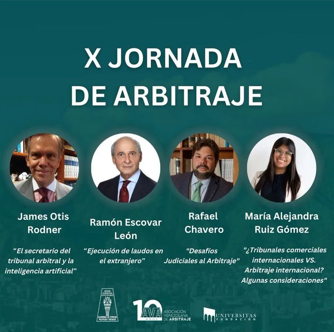 X Jornada de Arbitraje. Jueves, 7 de diciembre de 2023. Hora: 9:00 a.m. Evento Virtual