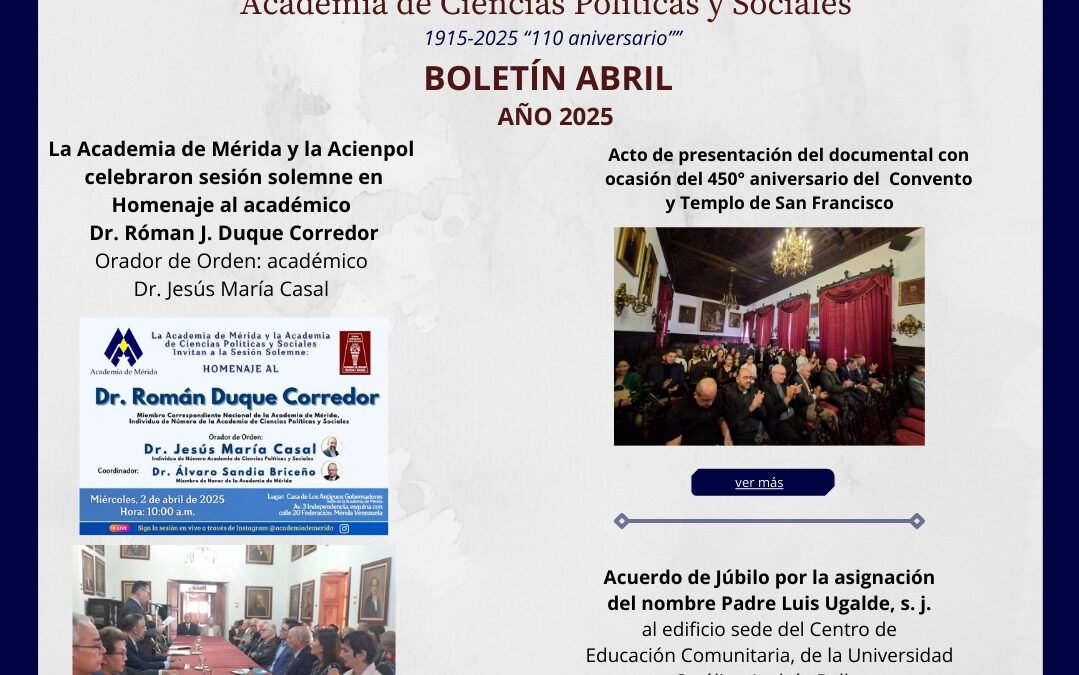 Boletín Digital Acienpol – Abril 2025