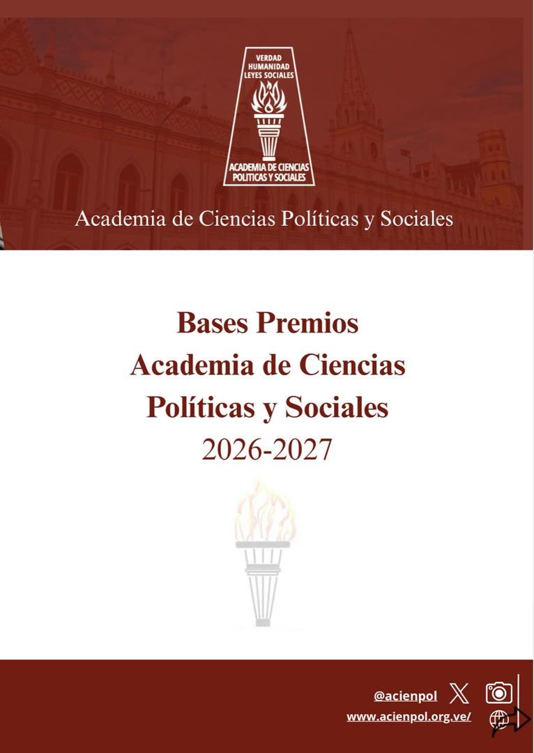 Bases Premios Academia de Ciencias Políticas y Sociales 2026-2027