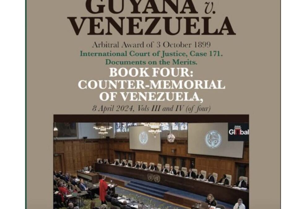 Disponible a texto completo: GUYANA v. VENEZUELA. Arbitral Award of 3 October 1899. International Court of Justice, Case 171. Documents on the Merits. BOOK FOUR: COUNTER-MEMORIAL OF VENEZUELA, 8 April 2024, Vols III and IV (of four). Edited by Allan R. Brewer-Carías and León Henrique Cottin