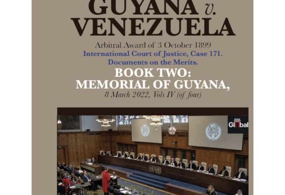 Disponible a texto completo: GUYANA v. VENEZUELA. Arbitral Award of 3 October 1899. International Court of Justice, Case 171. Documents on the Merits. BOOK TWO: MEMORIAL OF GUYANA, 8 March 2022, Vols IV (of four). Edited by Allan R. Brewer-Carías and León Henrique Cottin