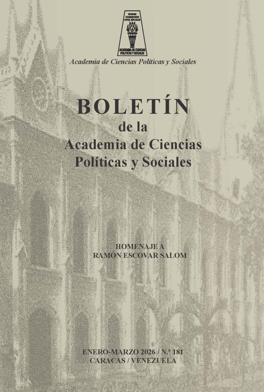 Boletín de la Academia de Ciencias Políticas y Sociales N° 181, enero-marzo 2026, en homenaje a Ramón Escovar Salom